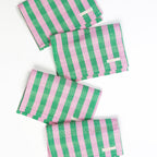 Backordered: Flora Stripe Cocktail Napkins, Set of 4 Archive New York