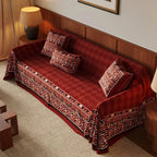 Four Season Red Couch Cover – Stylish, Cat-Proof & Dog-Friendly Sofa Protector