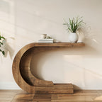 C Shaped Modern Decorative Table Foyer Table, Suitable for Displaying Collectibles, Vases Or Decorations House Of Avana