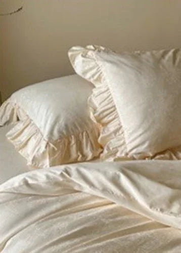 Elise French Lace Jacquard Satin Bedding Set / Dark Gray Ever Lasting