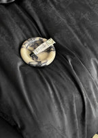 Elise French Lace Jacquard Satin Bedding Set / Dark Gray Ever Lasting