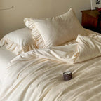Elise French Lace Jacquard Satin Bedding Set / Dark Gray Ever Lasting