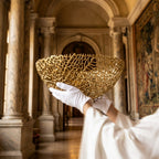Aluminum Gold Finish Metal Fruit Basket
