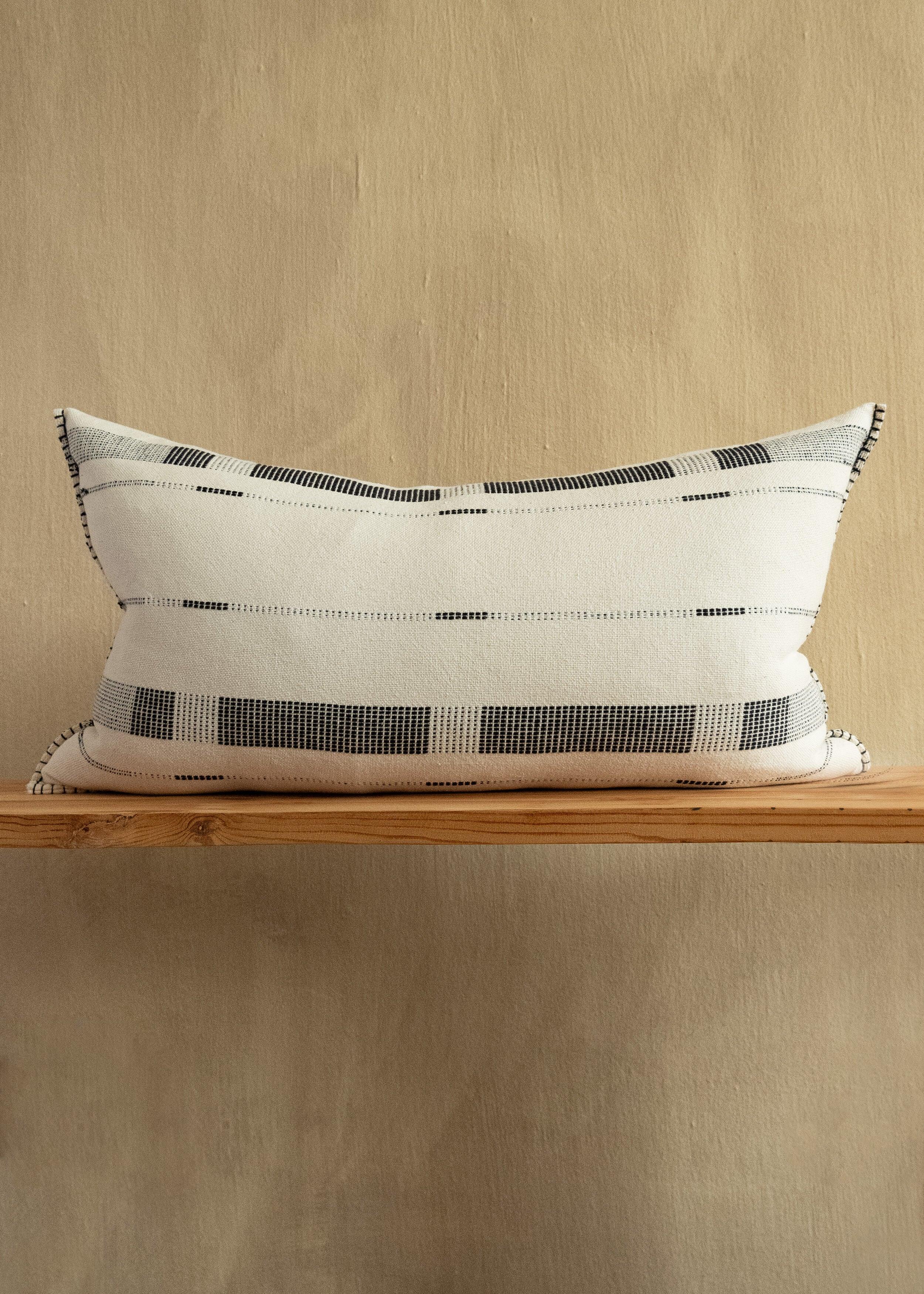 Fulcrum Onyx Oversized Cotton Lumbar Pillow - House Of Avana