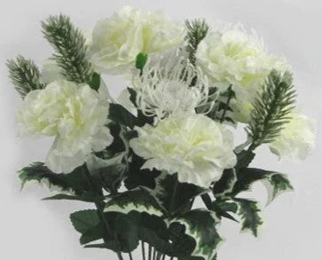 GPB7818 Carnation Bush with Snow X 14 - R Leggs Manufacturing