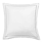 600 Thread Count Framed Sateen Embroidered Cotton Euro Sham Pair Mélange Home