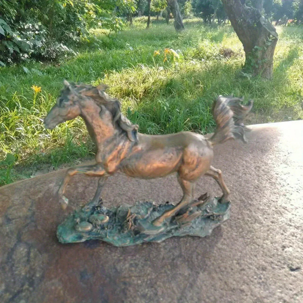 Galloping Horse: A symbol of strength and freedom, featuring a unique resin sculpture design. Suitable for display in indoor cabinets or as room table decor, it also enhances the ambiance when placed outdoors on garden lawns, House Of Avana