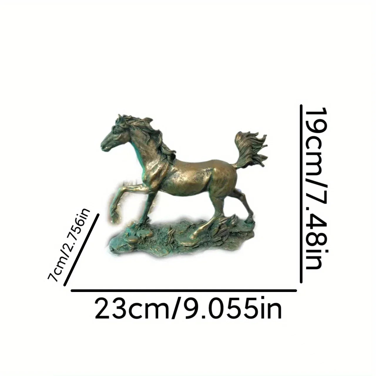 Galloping Horse: A symbol of strength and freedom, featuring a unique resin sculpture design. Suitable for display in indoor cabinets or as room table decor, it also enhances the ambiance when placed outdoors on garden lawns, House Of Avana