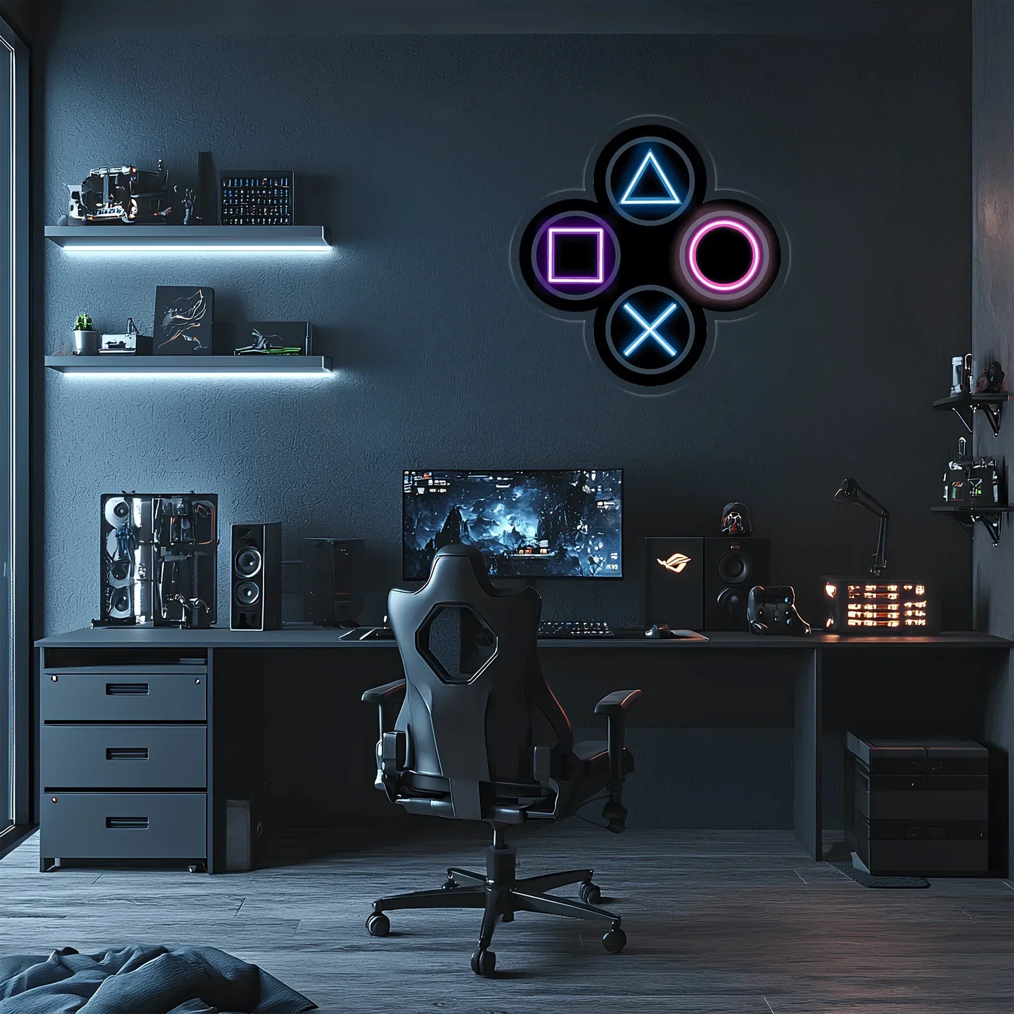 Gamer Plexiglass Neon Art, Gamer Neon Sign, Neon Light Sign, Neon Wall Art Peony Atelier