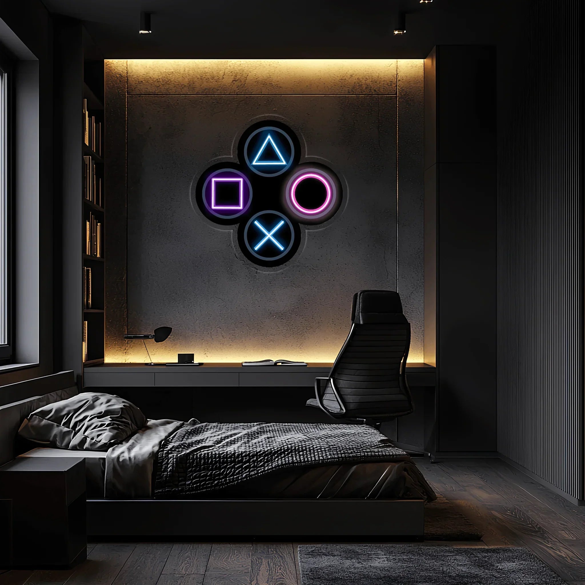 Gamer Plexiglass Neon Art, Gamer Neon Sign, Neon Light Sign, Neon Wall Art Peony Atelier