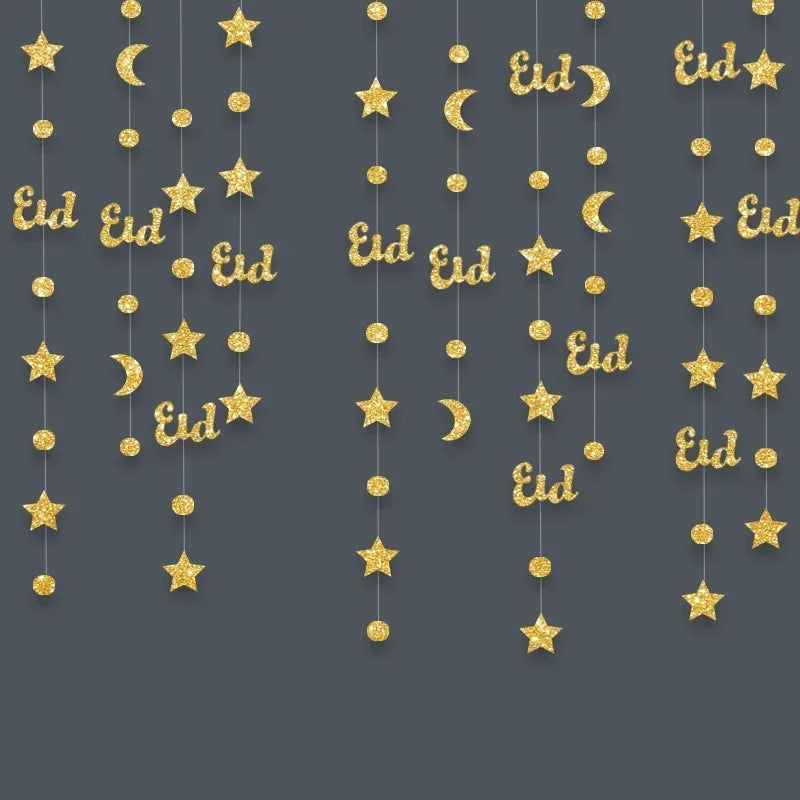 Garland - Glitter Gold Star Streamer