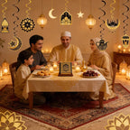 Garland - Ramadan Eid Mubarak Moon Star 8Pcs