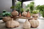 Ilala Garlic Gourd Handwoven African Basket Kanju Interiors