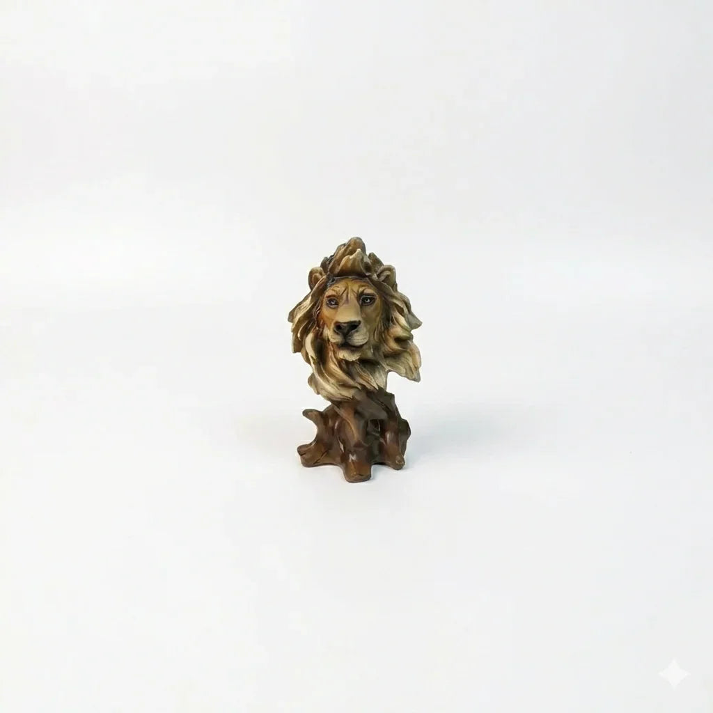 Majestic Lion Head Statue
