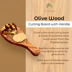 Original Olive Wood Cutting Board with Handle