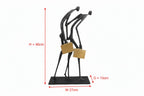 Abstract Teamwork Human Sculpture – Modern Metal Home Decor