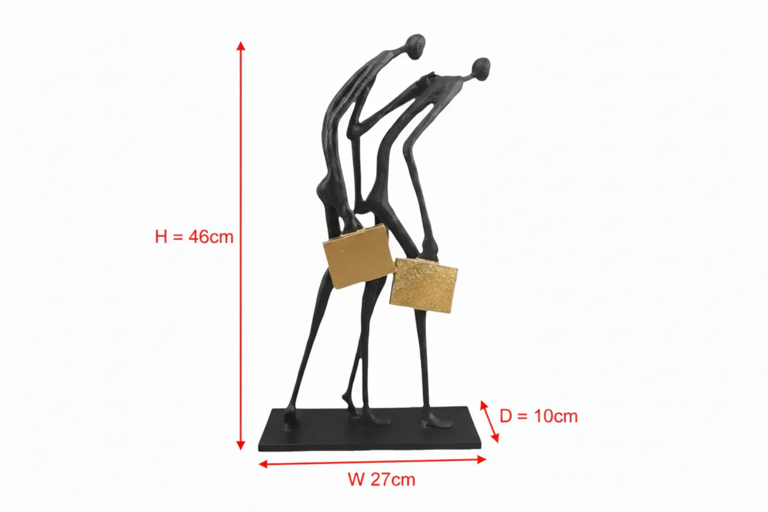 Abstract Teamwork Human Sculpture – Modern Metal Home Decor