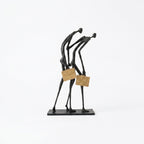 Abstract Teamwork Human Sculpture – Modern Metal Home Decor | Metal Figure Sculpture | front view | Abstract home decor | House of Avana