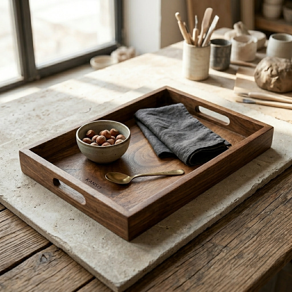 House of Avana Rectangular Mango Wood Serving Tray Medium