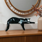 Geometric Lying Cat Figurine, lifestyle image - House Of Avana