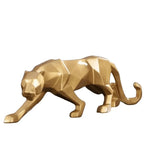 Abstract Panther Statue with Geometric Pattern - House Of Avana [[SKU:HOA-SCU-416]]