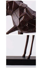 Geometric War Horse Sculpture | Horse Sculpture | base detail | Abstract home decor | House of Avana