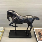 Geometric War Horse Sculpture | Horse Sculpture | room setting | Abstract home decor | House of Avana