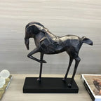 Geometric War Horse Sculpture | Horse Sculpture | overhead view | Abstract home decor | House of Avana