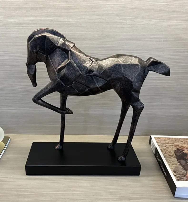 Geometric War Horse Sculpture | Horse Sculpture | product view 16 | Abstract home decor | House of Avana