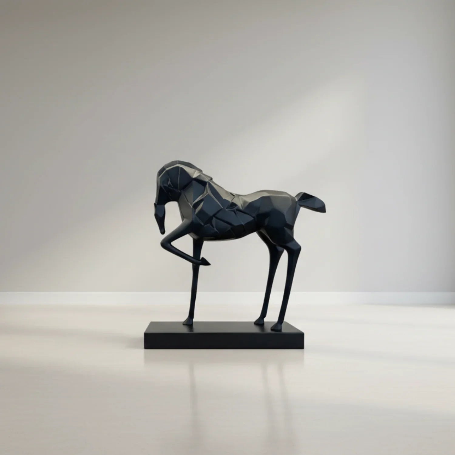 Geometric War Horse Sculpture | Horse Sculpture | back view | Abstract home decor | House of Avana