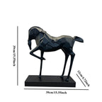 Geometric War Horse Sculpture | Horse Sculpture | detail view | Abstract home decor | House of Avana