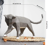 Geometric 3D Cat Figure