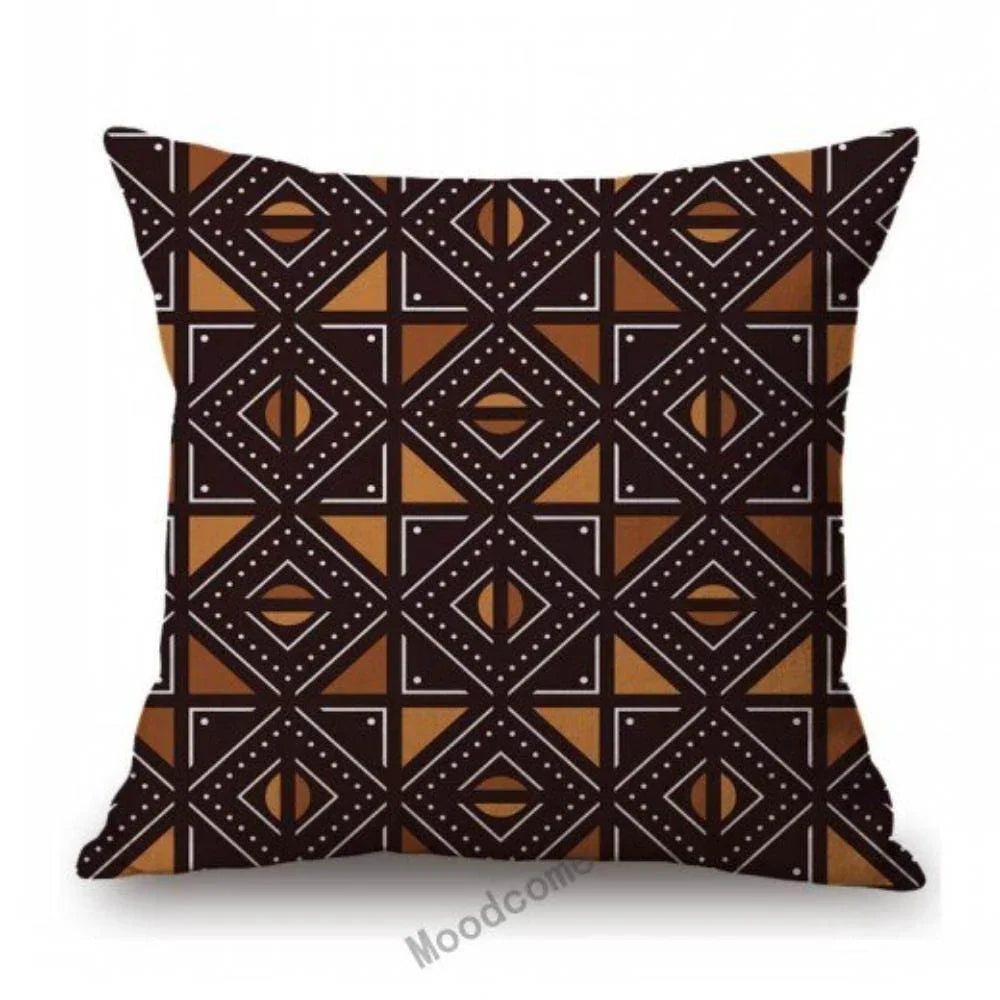 African Geometric Tribal Mud cloth Cushion Cover - House Of Avana
