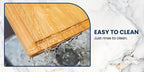 Large Cutting Board, Natural Bamboo, Kitchen Gadgets, Kitchen Items, Juice Groove, Invisible Handle, Knife Friendly, Multifunctional Cutting Board, A Great Holiday Gift For Family And Friends.Mother'S Day. Father'S Day.father House Of Avana [[SKU:HOA-STO-019]]