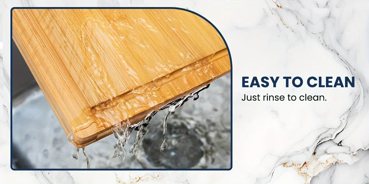 Large Cutting Board, Natural Bamboo, Kitchen Gadgets, Kitchen Items, Juice Groove, Invisible Handle, Knife Friendly, Multifunctional Cutting Board, A Great Holiday Gift For Family And Friends.Mother'S Day. Father'S Day.father House Of Avana [[SKU:HOA-STO-019]]