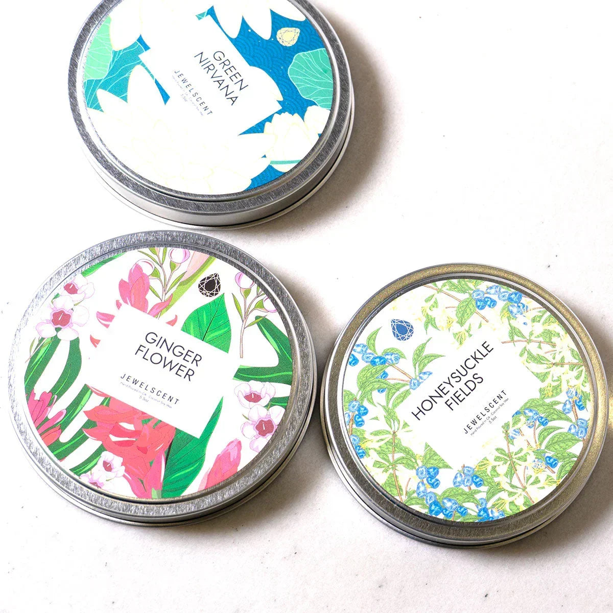 Ginger Flower 5.5oz Tin Jewelry Candle JewelScent