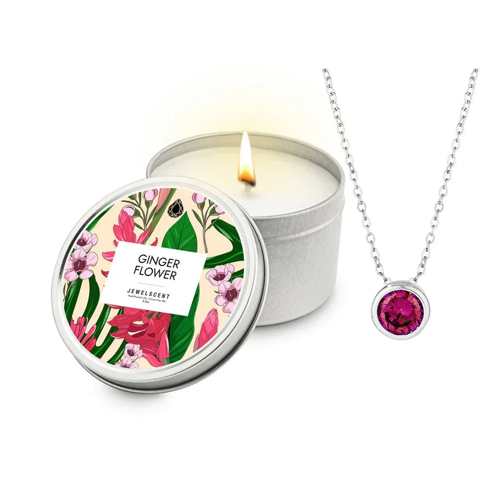 Ginger Flower 5.5oz Tin Jewelry Candle JewelScent