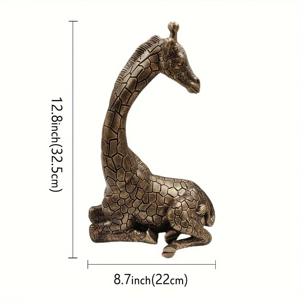 Resin Giraffe Sculpture, Creative New Artwork, Home & Office Decor, Tabletop Ornament, Art & Crafts, Animal Figurine - House Of Avana