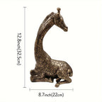 Resin Giraffe Sculpture, Creative New Artwork, Home & Office Decor, Tabletop Ornament, Art & Crafts, Animal Figurine - House Of Avana