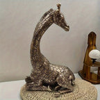Resin Giraffe Sculpture, Creative New Artwork, Home & Office Decor, Tabletop Ornament, Art & Crafts, Animal Figurine - House Of Avana