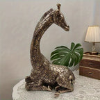 Resin Giraffe Sculpture, Creative New Artwork, Home & Office Decor, Tabletop Ornament, Art & Crafts, Animal Figurine - House Of Avana