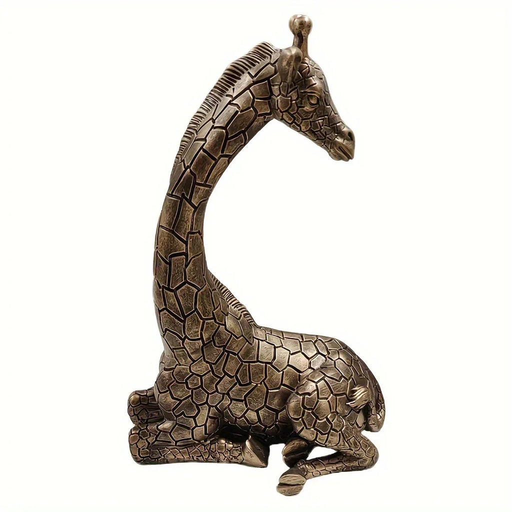 Resin Giraffe Sculpture, Creative New Artwork, Home & Office Decor, Tabletop Ornament, Art & Crafts, Animal Figurine - House Of Avana