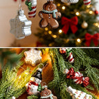 Glass Christmas Ornament Set, S Creative Snowman & Snowflake Pendants - House Of Avana