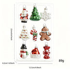 Glass Christmas Ornament Set, S Creative Snowman & Snowflake Pendants - House Of Avana [[SKU:HOA-SCU-232]]