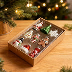 Glass Christmas Ornament Set, S Creative Snowman & Snowflake Pendants - House Of Avana