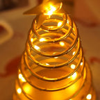 Glass Star Tree Topper with Warm White Twinkling Lights - House Of Avana