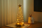 Glass Star Tree Topper with Warm White Twinkling Lights - House Of Avana