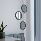 SET OF 3 GLOBE Mirror Modernized Pottery