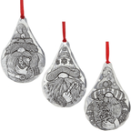 Holiday Gnome 3-Piece Ornament Set