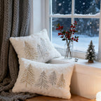 Gold Embroidered Christmas Tree Pillow Cover - Luxury Velvet Decorative Pillowcase - House Of Avana [[SKU:HOA-CUS-404]]